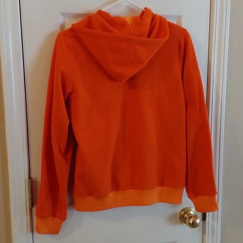 Y2k NIKE Full-zip Fleece Hoodie Jacket Women's Medium Orange